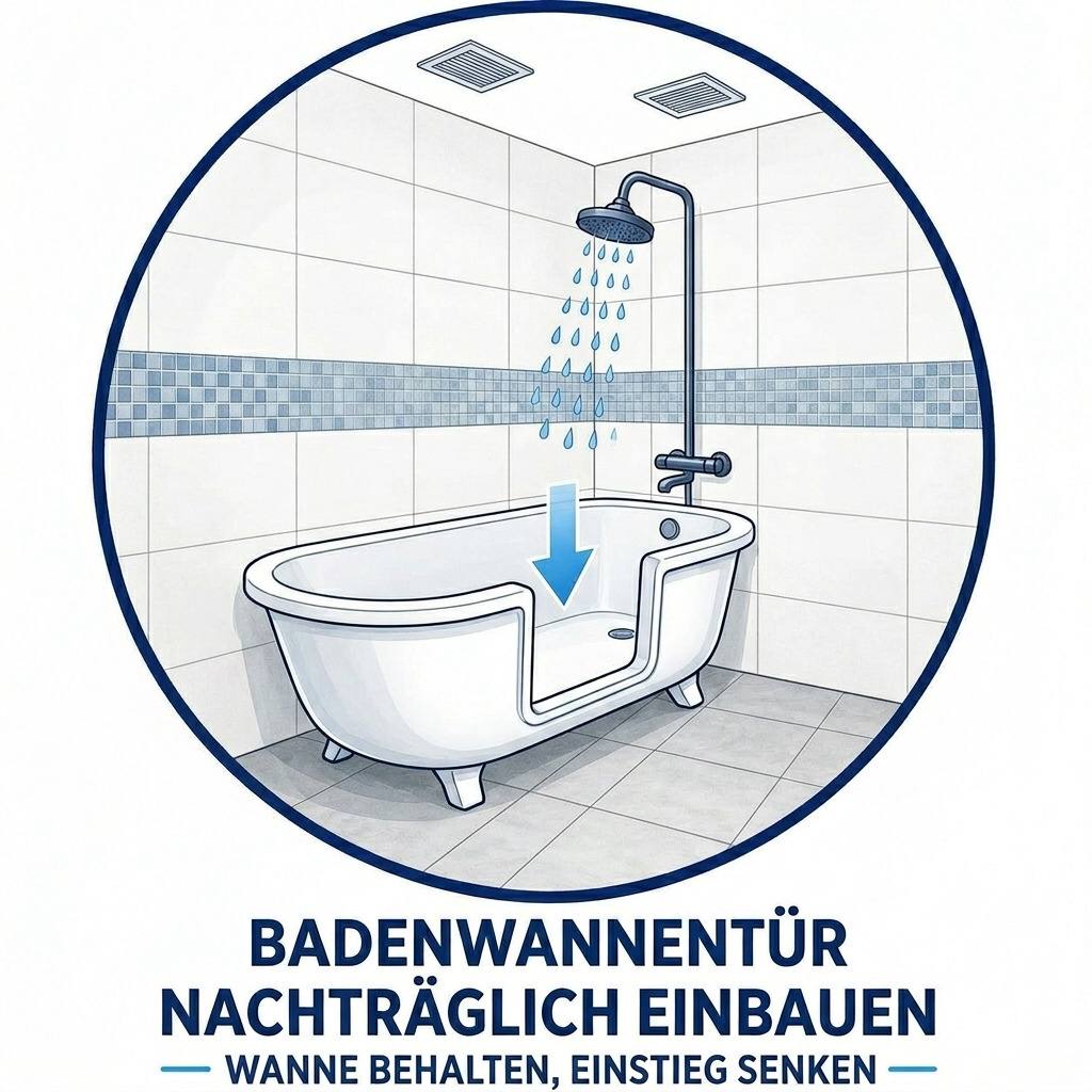 Badewannentür einbauen